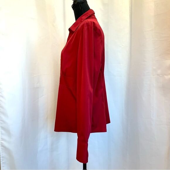 𝅺REITMANS red long sleeve button front dress shirt Sz XL - Picture 4 of 12